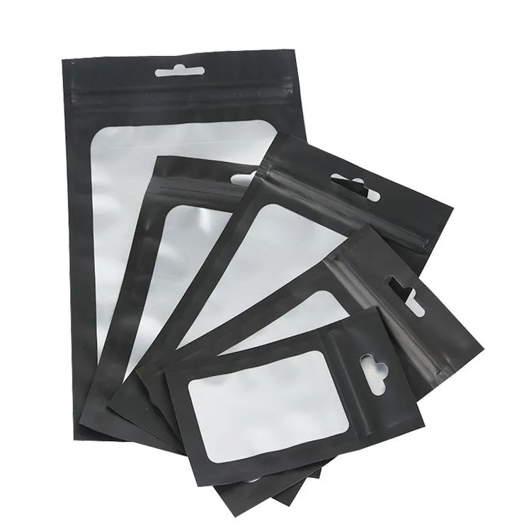 Custom Printed Matt Finished Mylar Aluminum Foil Bag / Clear Plastic Frosted Zip Lock Packaging Bags With Logo Printing