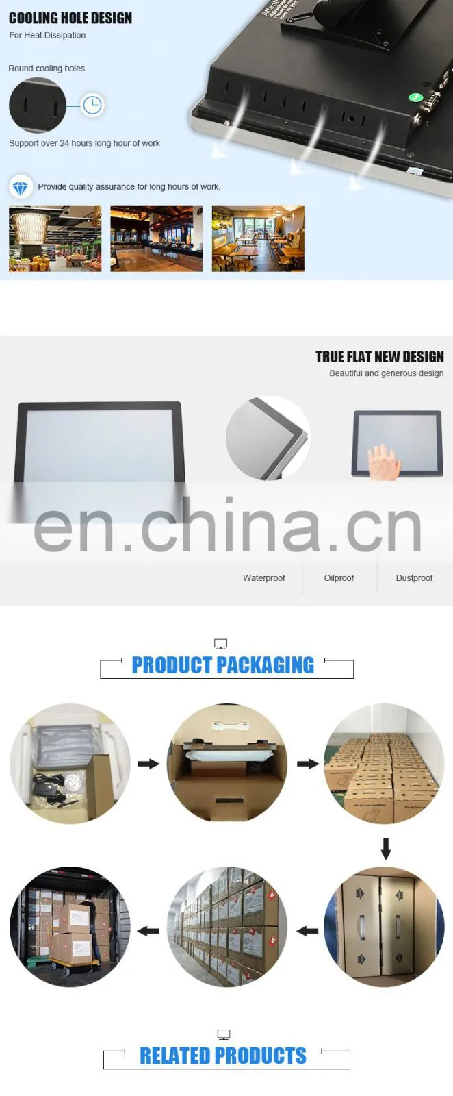 15inch Payment pos touch screen all in one cash register for Retail and Shopping mall pos system