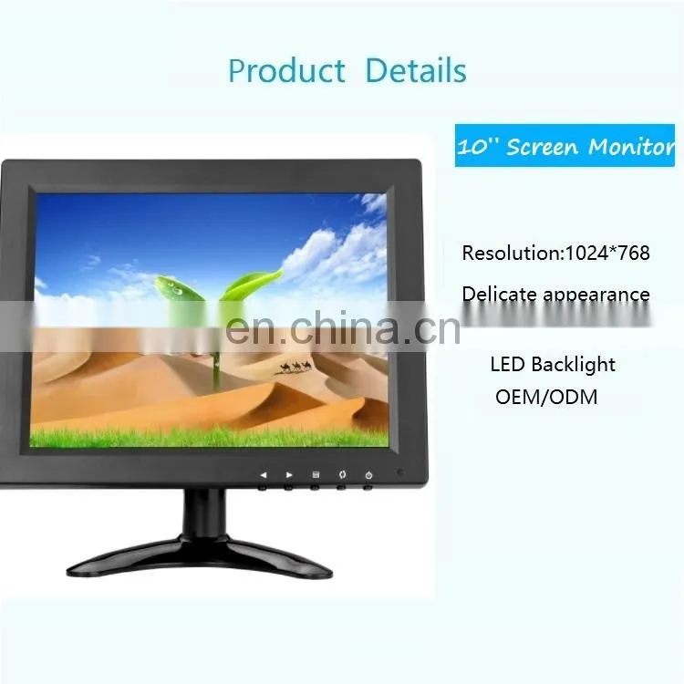 10 Inch HD industrial LED displaya screen small size pc lcd touch monitor for business