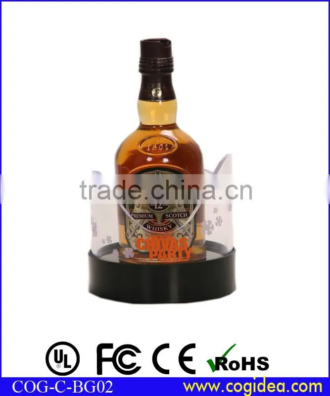 Customized LED Bottle Glorifier for Vodka Wine in the pub bar