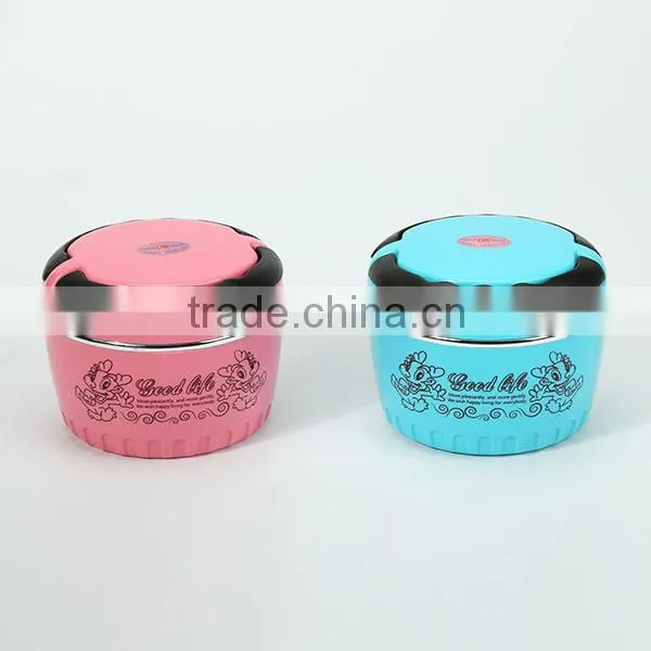 2-layer rectangle microwave plastic lunch box with chopsticks