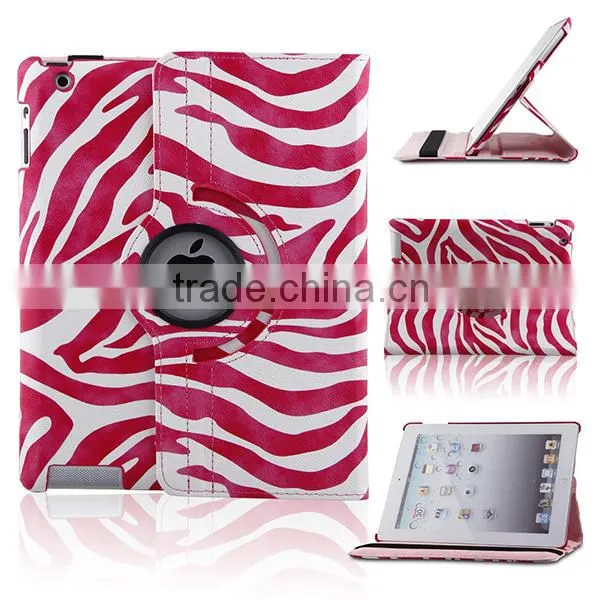 Factory Wholesale Zebra Stripe flip cover case for tablet