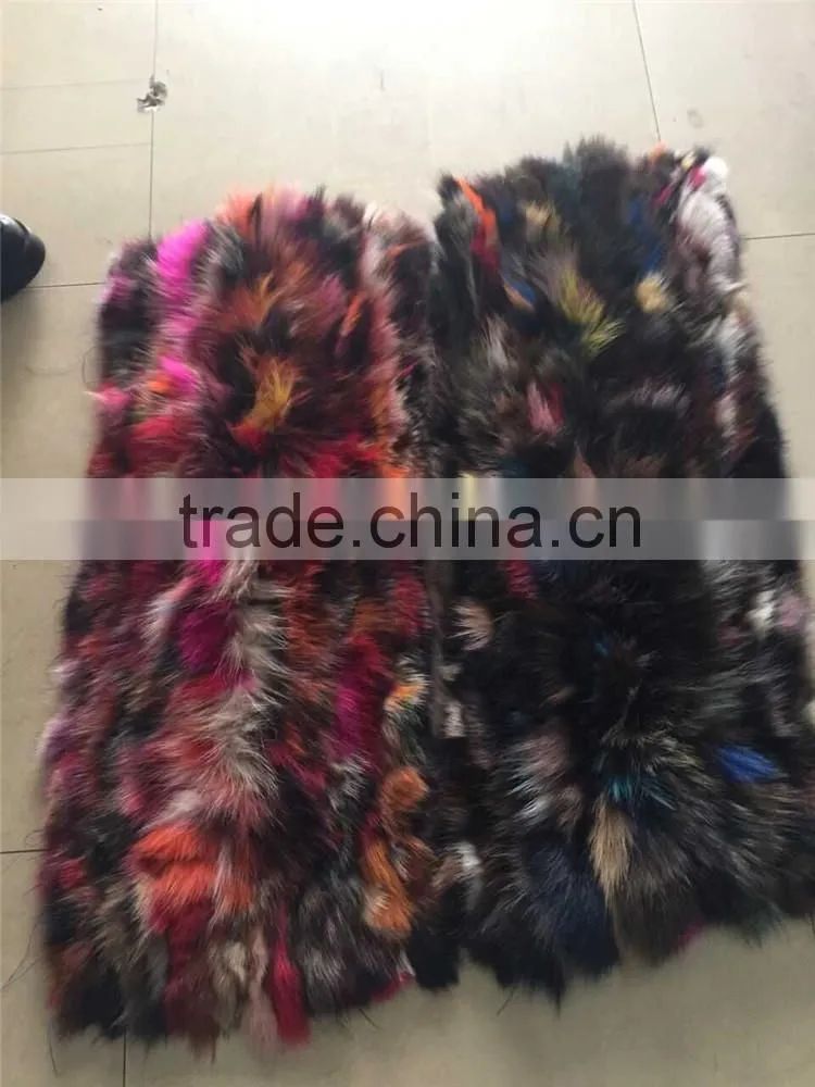 Factory Direct Customed Colorful Fox Skin Fur Plate