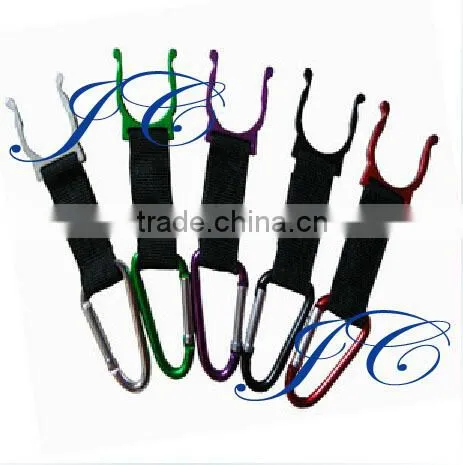 Fashion multitool aluminum carabiner with strap by manufacture