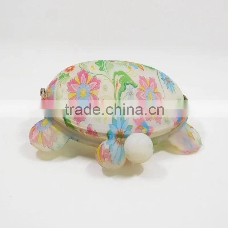 Factory Wholesale Floral Printed Gifts Bag Mini Retro Silicone Smart Wallet