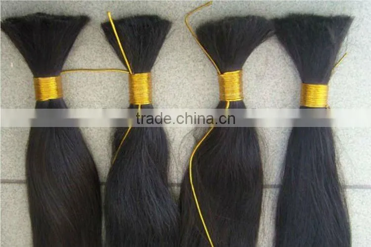 Pure Indian Human Hair Bulk/AAA Grade Pink Human Hair Bulk