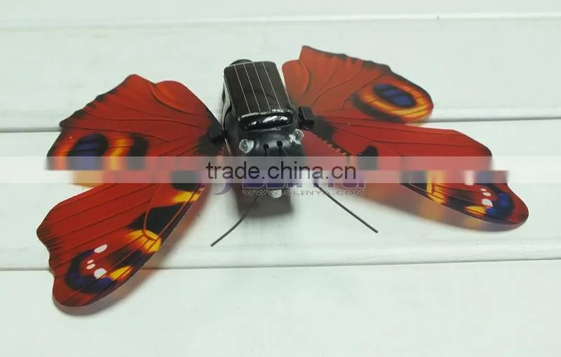 Inner Motor Drive Keep Butterfly Fan Color Wing Flying Best Solar Insect Beast Toys