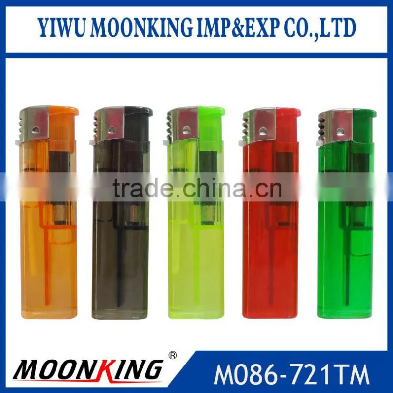 China lighter factories transparent electronic lighter, plastic disposable lighter