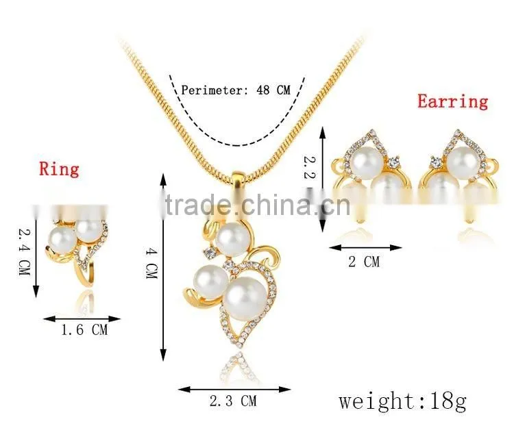 Simulated Pearl Indian Wedding Jewelry Sets for Women