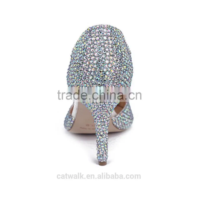 Celebrity shoes top one shoes hand beaded sandals crystal wedding high heel shoes red diamond