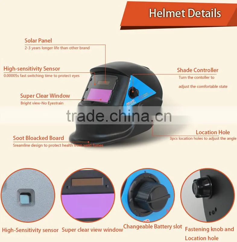 Riland CE ANSI Standard Animal Welding Helmet Automatic custom welding helmet