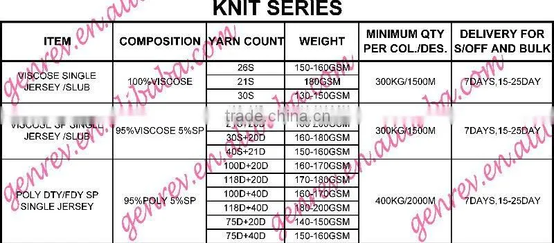 viscose fabric made single jersey
