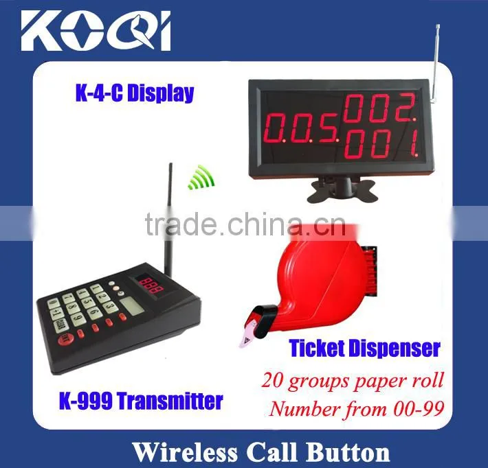 Wireless Electronic Queuing System K-T Ticket Dispenser With Ticket Paper Roll