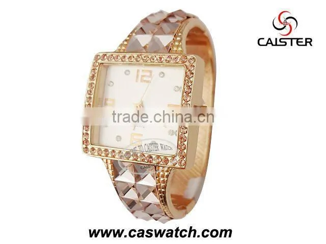 fashion custom rose gold women bling diamond watch real diamonds bracelet watches luxury diamonds watch for ladies
