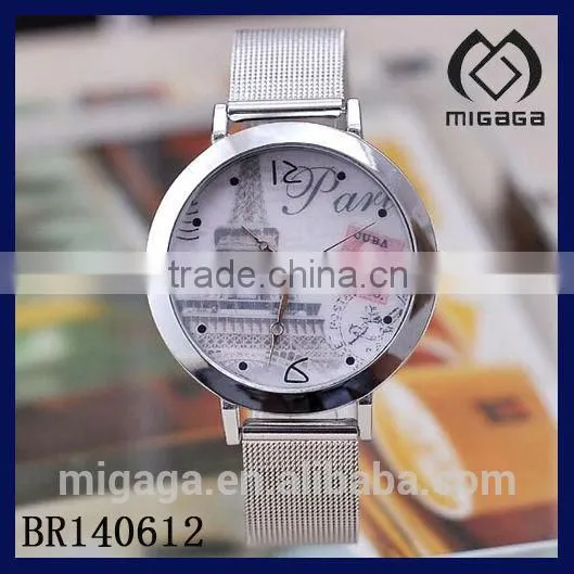 latest design paris eiffel tower alloy quartz watch 2014