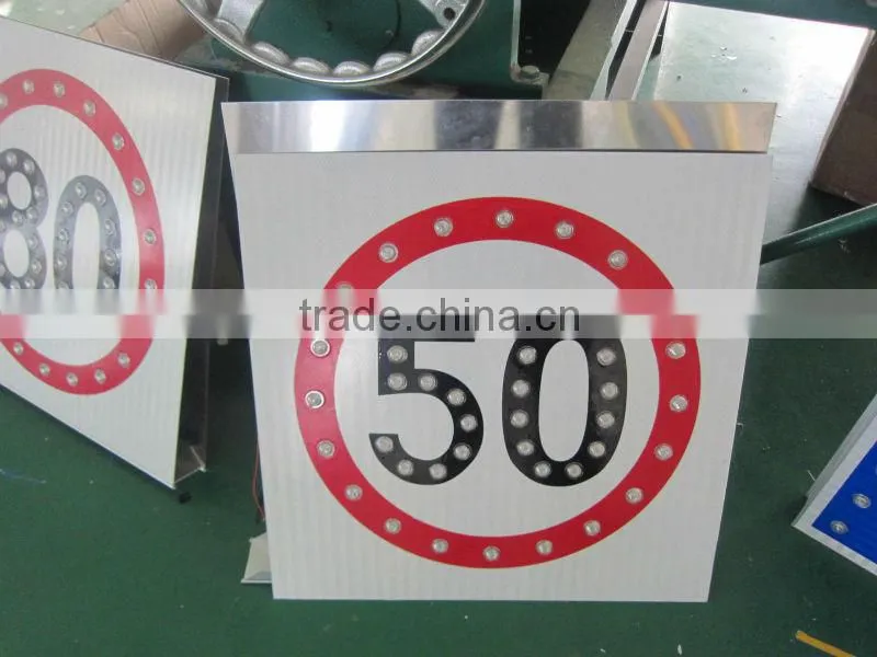 RSG reflective solar traffic sign / aluminum board led reflective sign