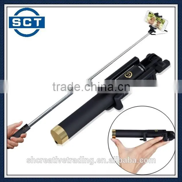 Monopod Selfie Stick Telescopic Wired with Remote Holder