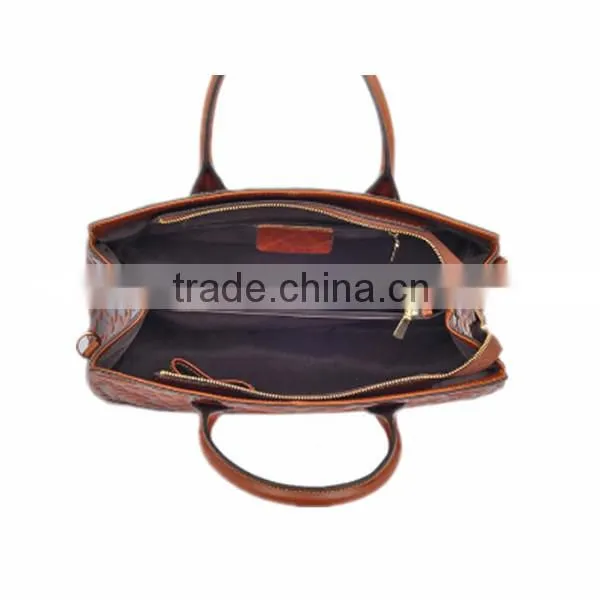 Best Selling Latest Design Ladies Genuine Leather Handbag Brown Genuine Laether Handbag