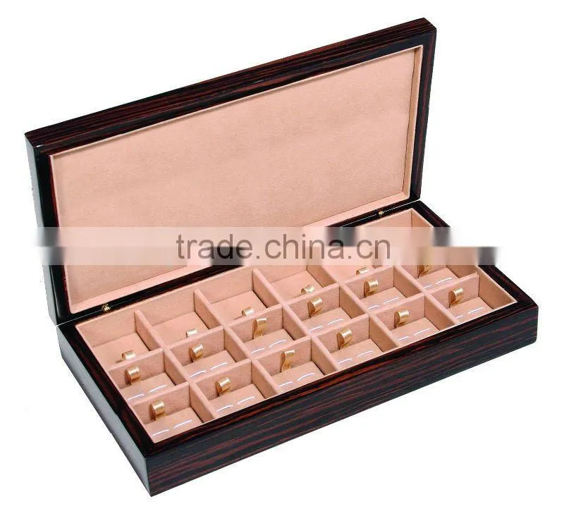 BURL WOOD cufflink jewellery box