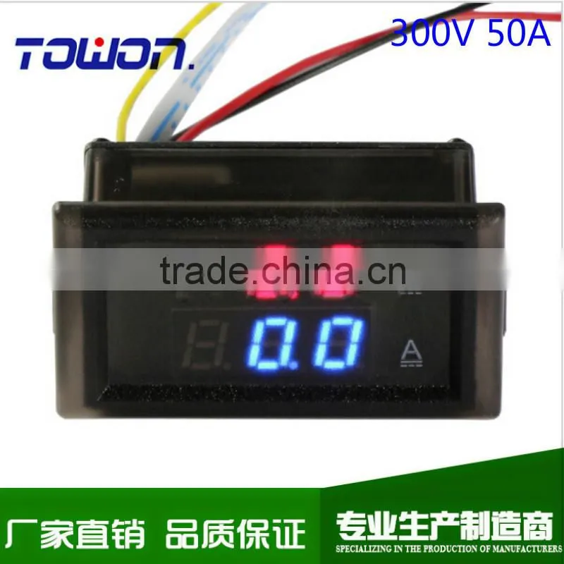 2in1 Current Meter Voltage Meter DC 0~300V/50A Digital Voltmeter Ammeter DC 12V 24V Volt Amp Meter + Current Transformer