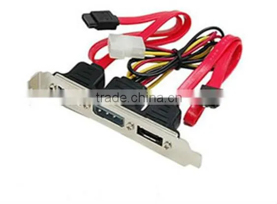 2portx ESATA +power to SATA 7P F baffle cable