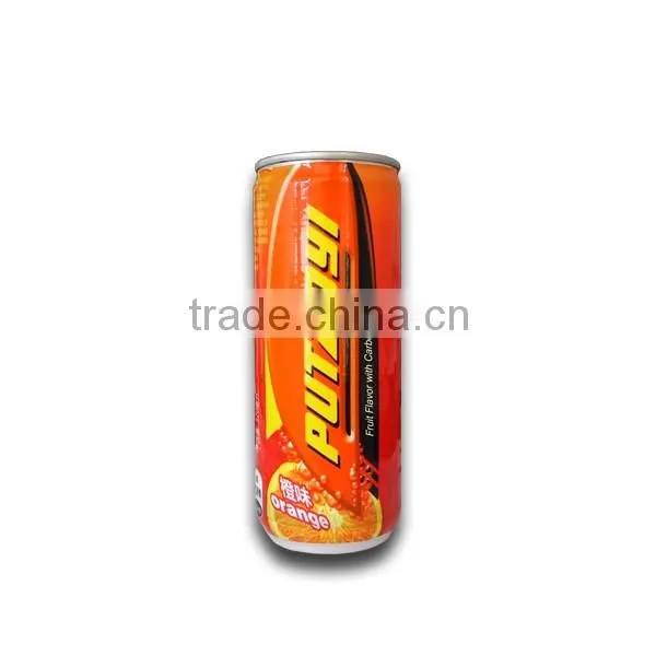 Private Label 250ml Can(tinned) Fruit Flavored Carbonated Drink in China