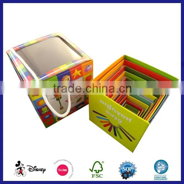 decorative diy educational toy cardboard paper block for kids