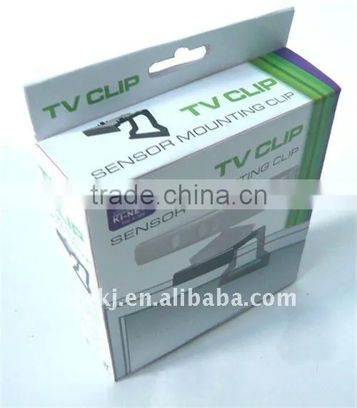 TV mounting clip for xbox360 kinect sensor for game accessory with color box or plastic packing