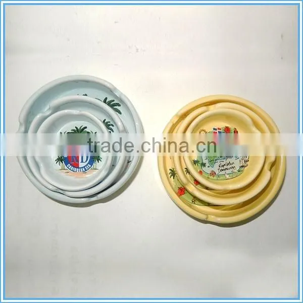 ceramic ashtray with custom logo souvenir decoration