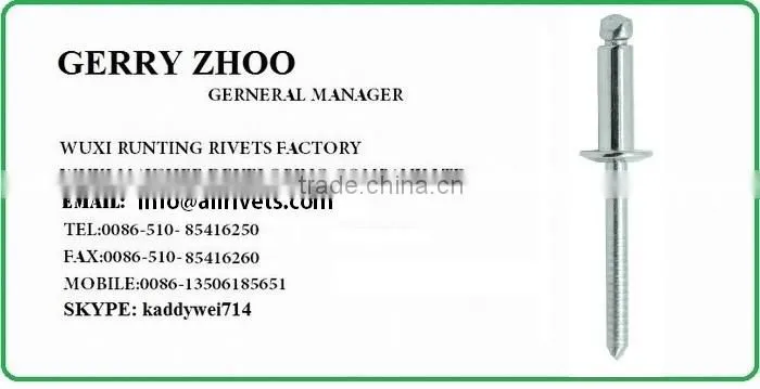 HOT SELLING ISO 15983 A4 SS/SS POP RIVETS