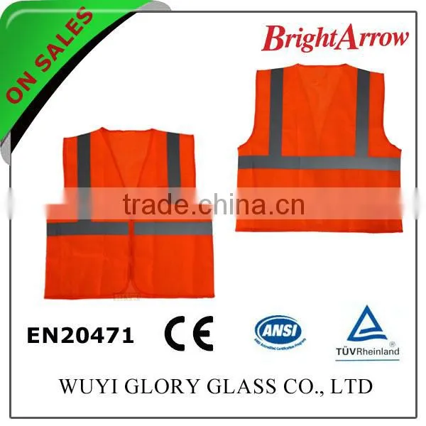 100% polyester EN 20471 safety reflective women's reflecting high visibility vest for usa from china