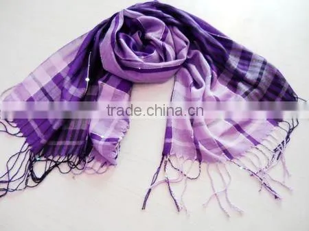 fashion acrylic knitted jacquard scarf