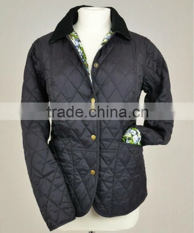 Ladies black quilted jacket
