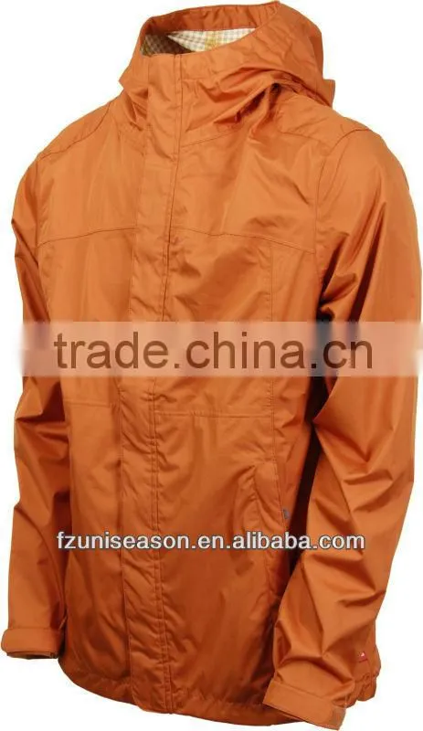 Waterproof foldable nylon windbreaker jacket men