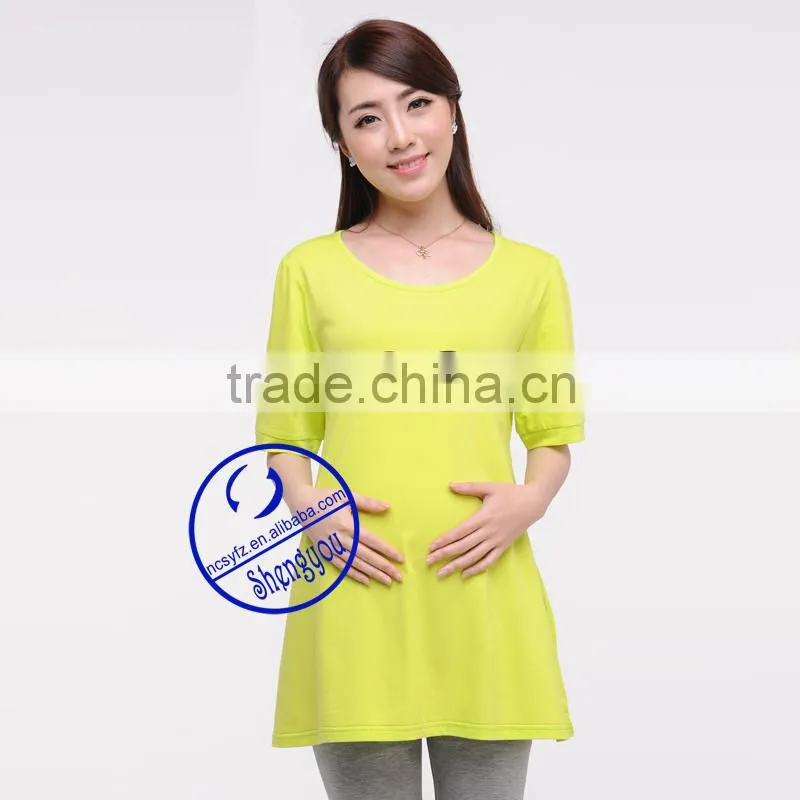 Custom wholesale ladies 95% cotton 5% spandex maternity wear maternity clothes