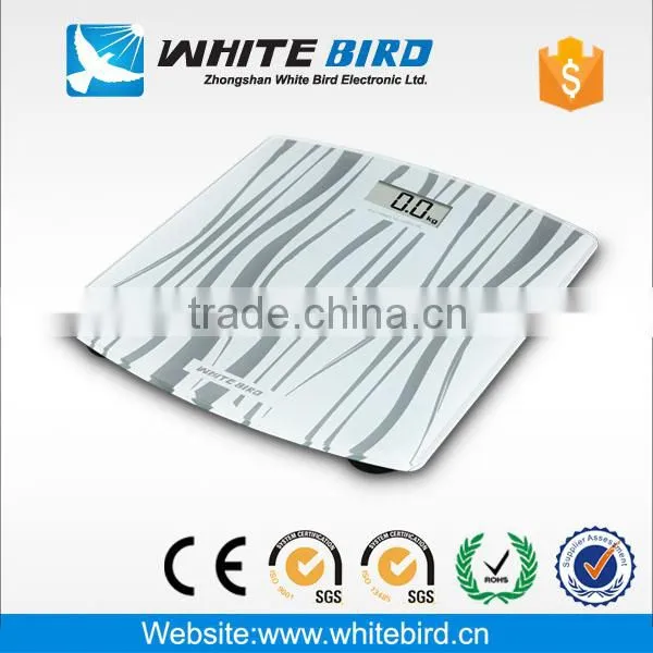 150kg/0.1kg Large size tempered glass electronic digital bathroom weighing scale