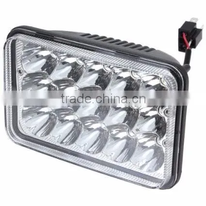 Rectangular 4x6 Inch LED Sealed Beam Headlight Bulb Replace HID Projector lens Fit For Trucks Peterbilt Kenworth FREIGHTLINER