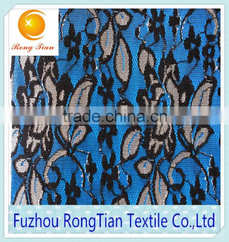 Africa selling high elastic double color lace fabric for clothing