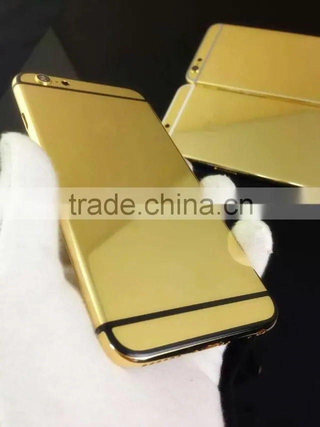 new products 2016 for iphone 6s back housing 24kt gold with full buttons