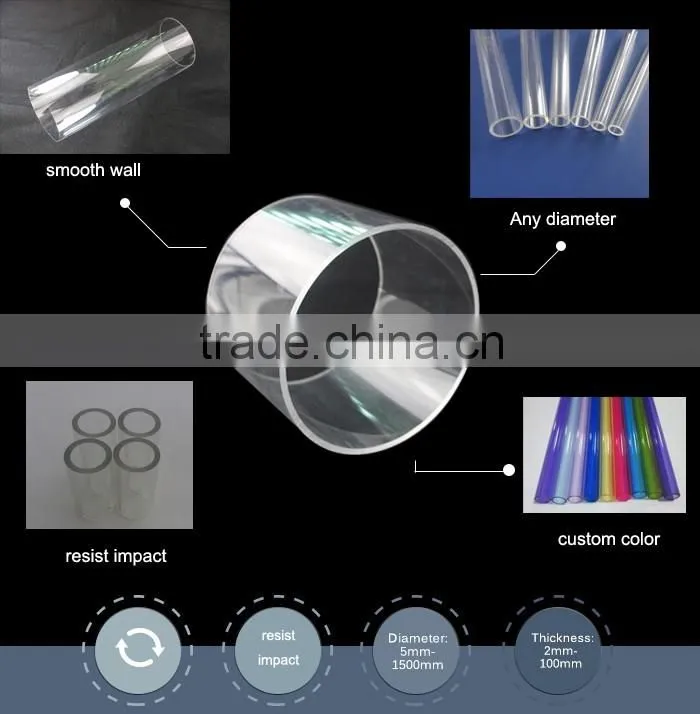 6 inch colorful packaging polycarbonate pipe
