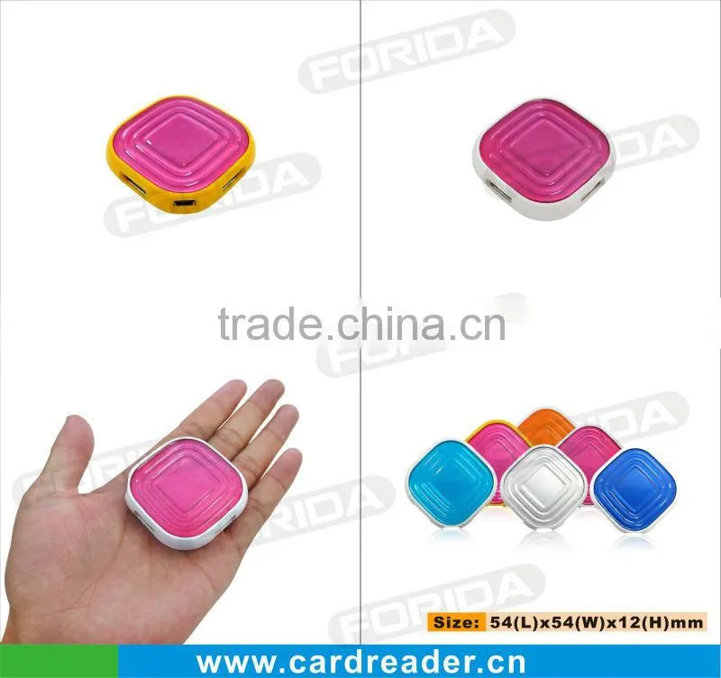 Round shaped 4 port usb hub
