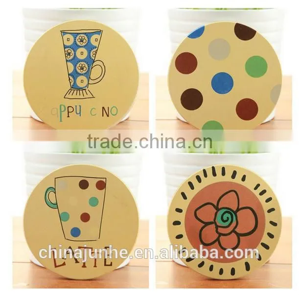 wholesale custom design cork wooden coaster for home decoration