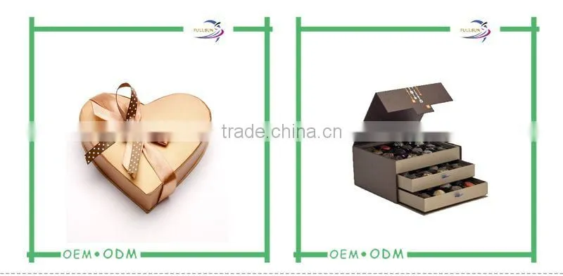 wholesale rectangular gold card ribbon bow cardboard chocolate boxes