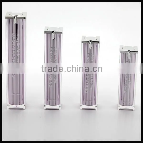 Square PMMA airless bottle for Skin Care