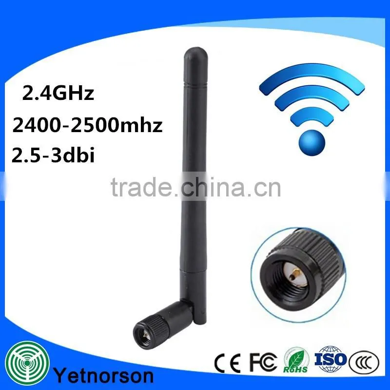 hot sale 2.4g indoor wifi rubber duck with SMA connector