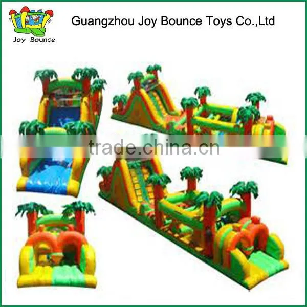 Giant Palm Tree Summer Promotional Cheap inflatable water obstacle course