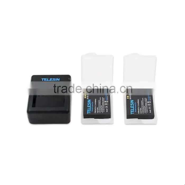 For Xiaoyi Yi sport camera battery charger + two pieces batteries kit