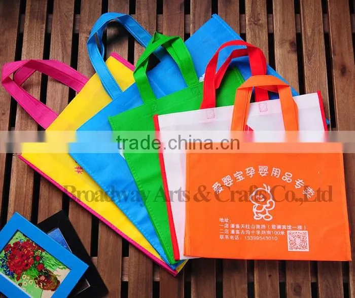 Recycled custom printing grocery tote shopping pp non woven bag