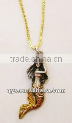 Alloy Mermaid Pendant, Metal Necklace Pendant