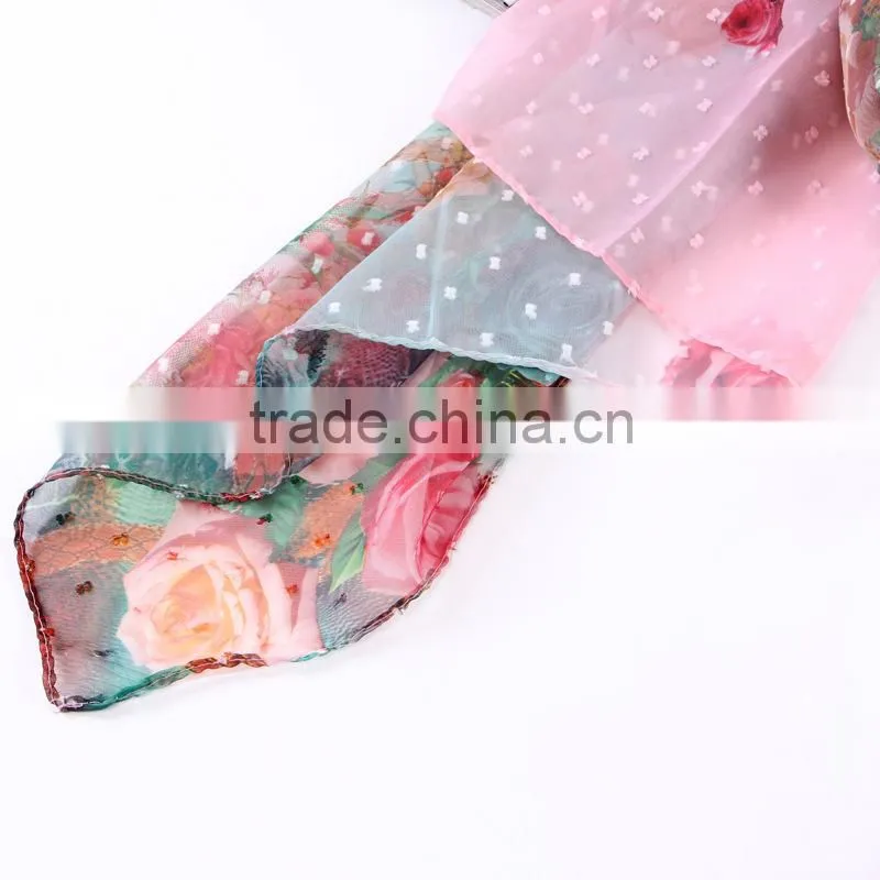 2015 new fashion scarf for women custom made 100% silk scarf muslim scarf
